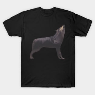 Howling Wolf - Double Exposure T-Shirt